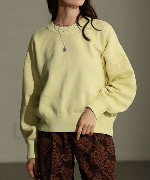 Sawa a la mode（サワアラモード）の「スウェットライクニットプルオーバー（ニット/セーター・レディース・レッド/イエロー/ブルー・FREE）」の3枚目の写真