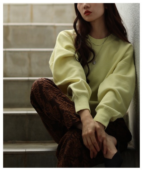 Sawa a la mode（サワアラモード）の「スウェットライクニットプルオーバー（ニット/セーター・レディース・レッド/イエロー/ブルー・FREE）」の13枚目の写真
