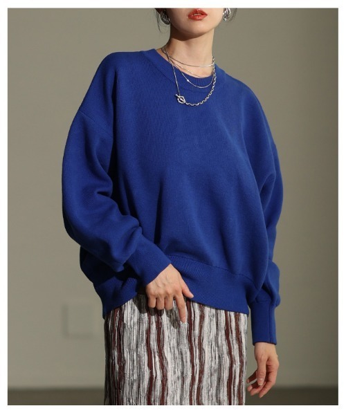 Sawa a la mode（サワアラモード）の「スウェットライクニットプルオーバー（ニット/セーター・レディース・レッド/イエロー/ブルー・FREE）」の17枚目の写真