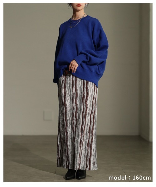 Sawa a la mode（サワアラモード）の「スウェットライクニットプルオーバー（ニット/セーター・レディース・レッド/イエロー/ブルー・FREE）」の18枚目の写真