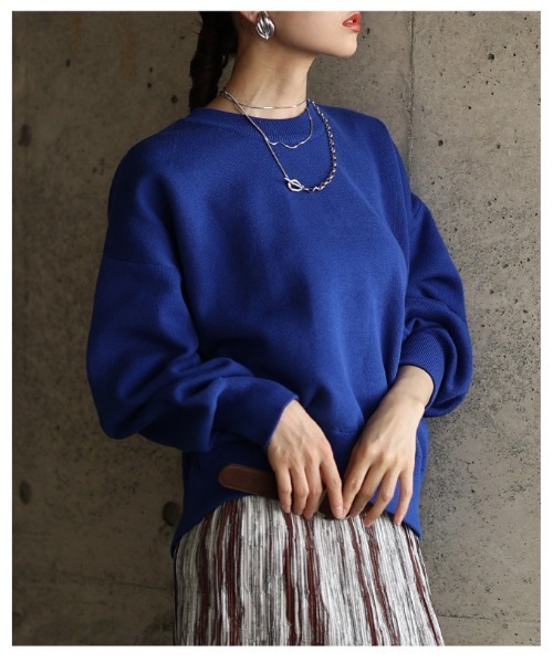 Sawa a la mode（サワアラモード）の「スウェットライクニットプルオーバー（ニット/セーター・レディース・レッド/イエロー/ブルー・FREE）」の21枚目の写真