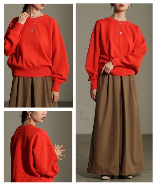 Sawa a la mode（サワアラモード）の「スウェットライクニットプルオーバー（ニット/セーター・レディース・レッド/イエロー/ブルー・FREE）」の22枚目の写真