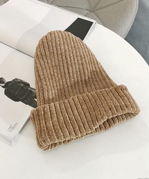 pur chouchou（ピュールシュシュ）の「pur chouchou/ベロア リブ ニット帽 P4512（ニットキャップ/ビーニー）」