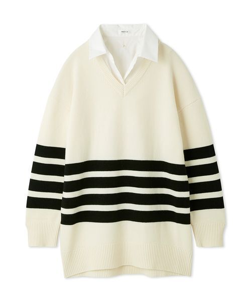 セール】レイヤードシャツカラーウールワンピース（ワンピース）｜FRAY