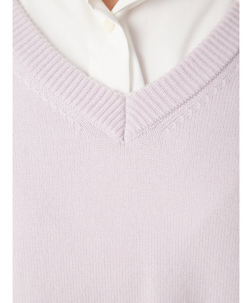 美品FRAY I.Dフレイ アイディーレイヤードシャツカラーウールワンピース レイヤードシャツカラーウールワンピース(ニットワンピース