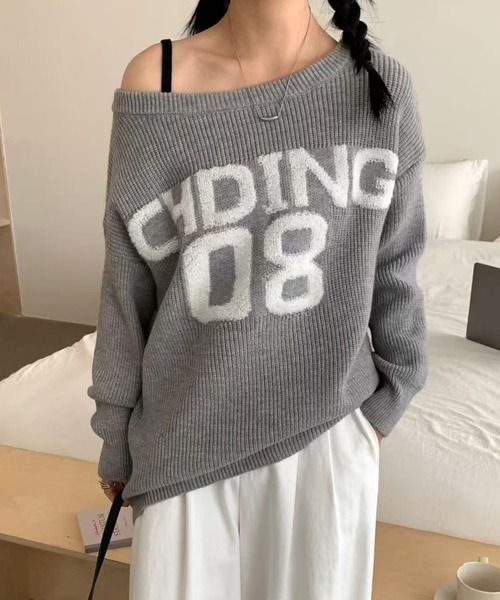 セール】【秋冬新作】ロゴニットプルオーバー（ニット/セーター
