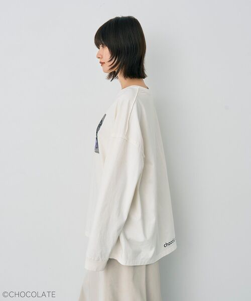 YECCA VECCA（イェッカヴェッカ）の「Whippi&WrappiプリントロンTee②（Tシャツ/カットソー・レディース・アイボリー/チャコールグレー・FREE）」の15枚目の写真