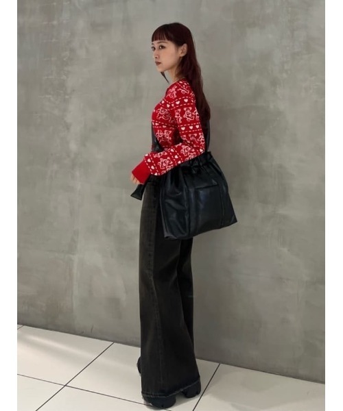 SLY（スライ）の「PUFFER SHOULDER BIG BAG ナイロン ショルダー ビッグバッグ 秋服 冬服（ショルダーバッグ・レディース・ブラック/ブラウン・FREE）」の21枚目の写真