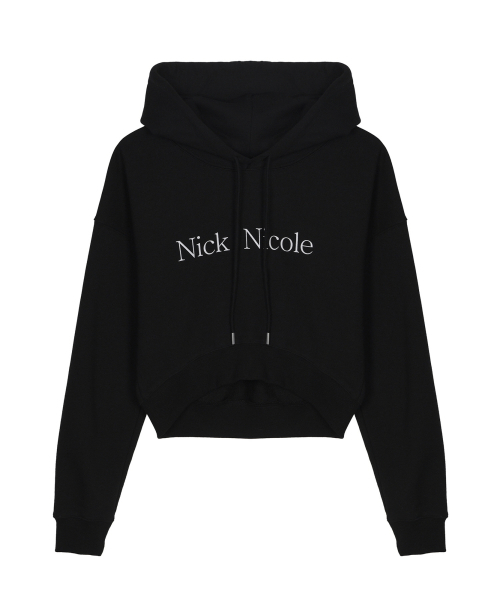 NICK&NICOLE(ニックアンドニコール)の「NICOLE LOGO CROP HOODY_BLACK(パーカー・レディース・その他・FREE)」の4枚目の写真