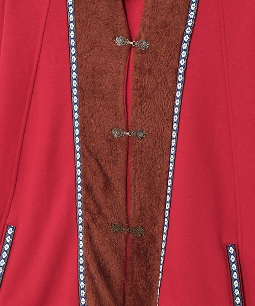 チャイハネ（チャイハネ）の「【チャイハネ】カラカパフードジャケット（その他アウター・レディース・グリーン/レッド/ホワイト・FREE）」の16枚目の写真