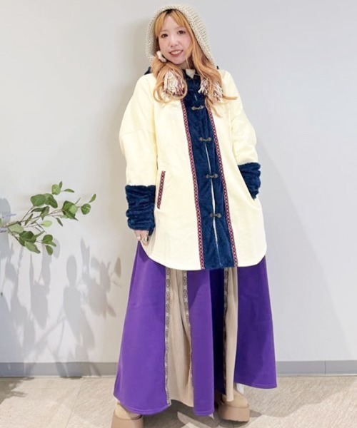 チャイハネ（チャイハネ）の「【チャイハネ】カラカパフードジャケット（その他アウター・レディース・グリーン/レッド/ホワイト・FREE）」の10枚目の写真