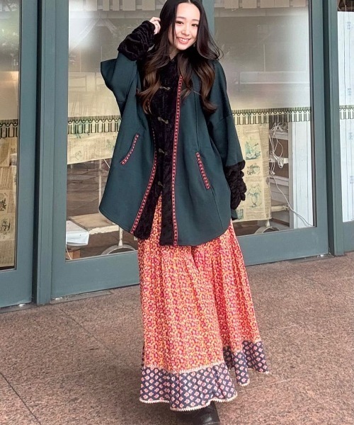 チャイハネ（チャイハネ）の「【チャイハネ】カラカパフードジャケット（その他アウター・レディース・グリーン/レッド/ホワイト・FREE）」の19枚目の写真