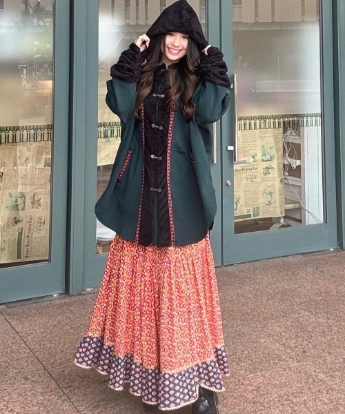 チャイハネ（チャイハネ）の「【チャイハネ】カラカパフードジャケット（その他アウター・レディース・グリーン/レッド/ホワイト・FREE）」の20枚目の写真