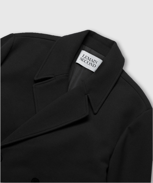 LEMAIN SECOND（リメインセカンド）の「WOOL BLEND OVERFIT DOUBLE COAT [BLACK]（チェスターコート・メンズ・その他・MEDIUM/LARGE/X-LARGE）」の7枚目の写真