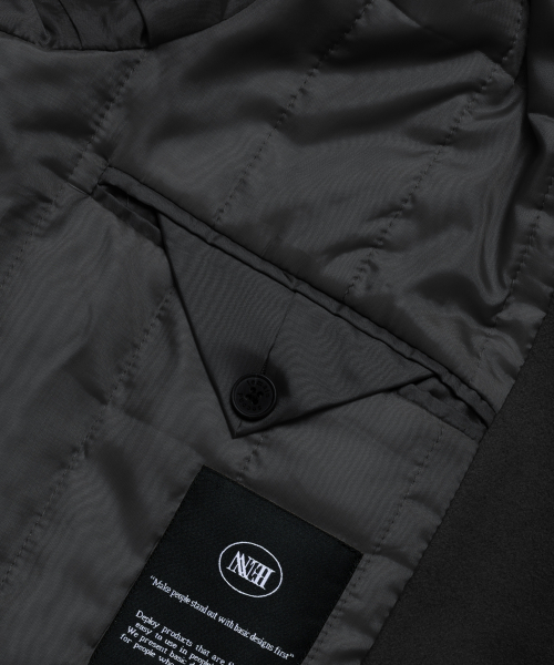 LEMAIN SECOND（リメインセカンド）の「WOOL BLEND OVERFIT DOUBLE COAT [BLACK]（チェスターコート・メンズ・その他・MEDIUM/LARGE/X-LARGE）」の10枚目の写真