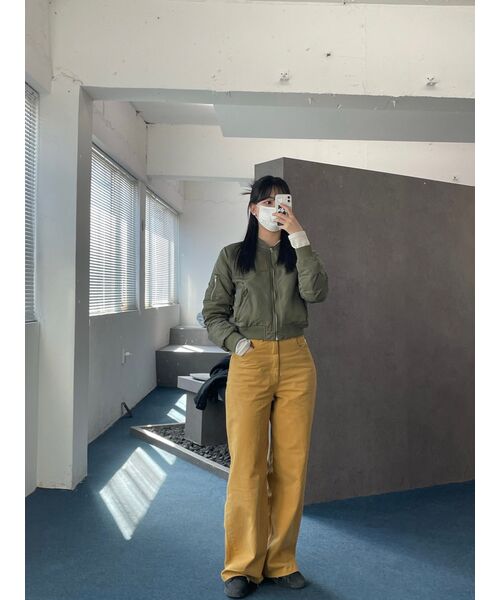 MUSINSA STANDARD(ムシンサスタンダード)の「特大MA-1ボンバージャケット【カーキ】(ブルゾン・メンズ・その他・MEDIUM/LARGE/X-LARGE/XX-LARGE)」の17枚目の写真