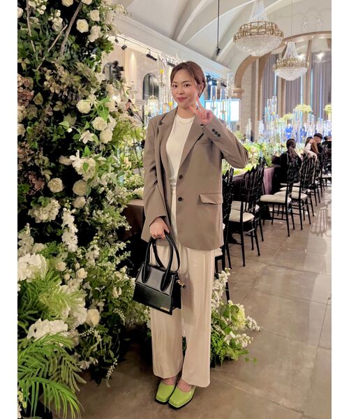 MUSINSA STANDARD WOMAN（ムシンサスタンダードウーマン）の「ウィメンズウエストバンドレスワイドスラックス[クリーム]（スラックス・レディース・その他・34/32/30/31/24/25/26/27/28/29）」の9枚目の写真