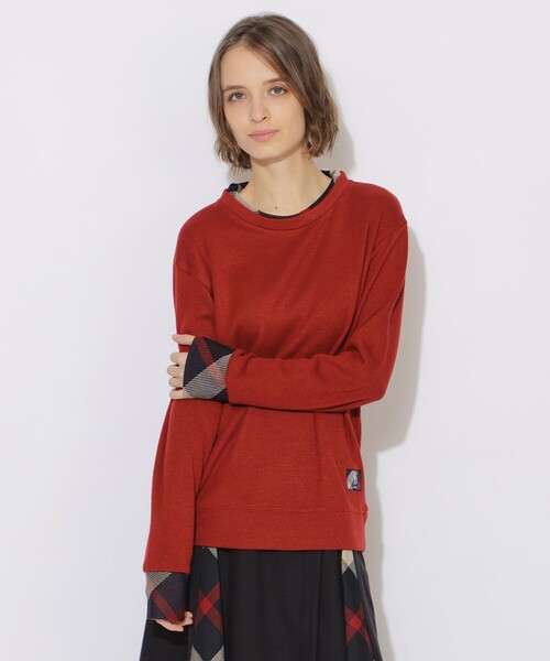 CB CRESTBRIDGE（シービークレストブリッジ）の「ニットライクカットプルオーバー（Tシャツ/カットソー・レディース・レッド/ブラック/オフホワイト・1/2/3）」の18枚目の写真