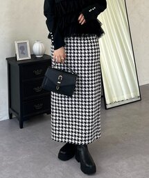 prose verse | スーパーストレッチ起毛チェックナロースカート(スカート)