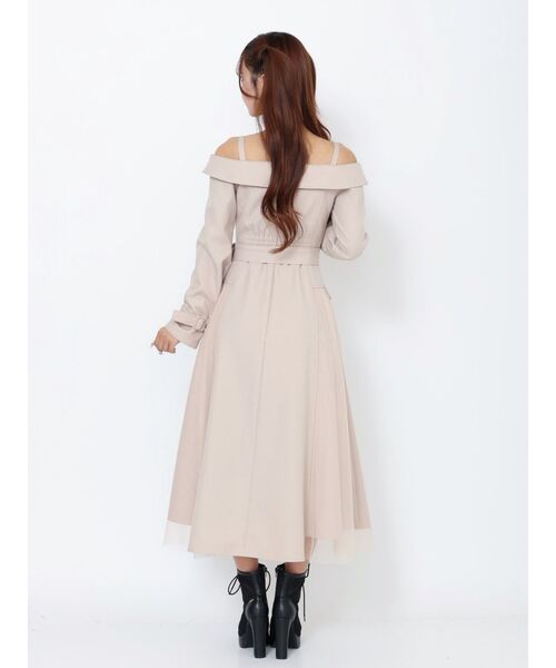 EATME(イートミー)の「トレンチライクオフショルワンピース(ワンピース・レディース・オレンジ/ベージュ/ブラック・SMALL/MEDIUM)」の10枚目の写真