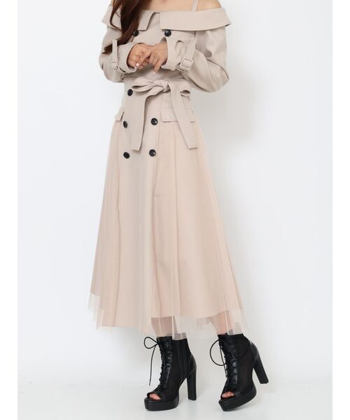 EATME(イートミー)の「トレンチライクオフショルワンピース(ワンピース・レディース・オレンジ/ベージュ/ブラック・SMALL/MEDIUM)」の17枚目の写真