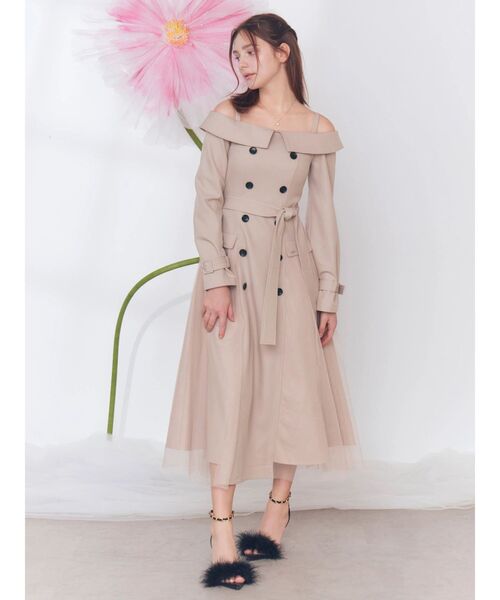 EATME(イートミー)の「トレンチライクオフショルワンピース(ワンピース・レディース・オレンジ/ベージュ/ブラック・SMALL/MEDIUM)」の21枚目の写真