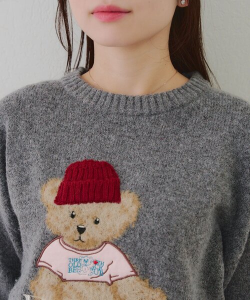 セール】ニット帽クマプルオーバー（ニット/セーター）｜Another