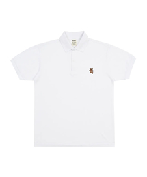 GRAVER（グレーバー）の「[UNISEX] BEAR SMILE EMBROIDERED WHITE CLIP PIQUE SHORT SLEEVE T-SHIRT_WHITE（ポロシャツ・メンズ）」