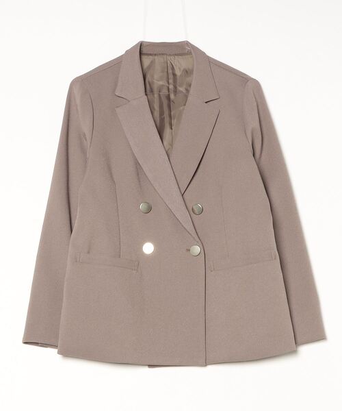 セール】メランジ2WAYカルゼ ダブルジャケット（テーラードジャケット