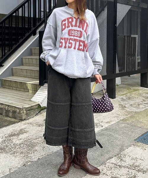 CIAOPANIC（チャオパニック）の「【ANTI WARP /アンチワープ】スウェーデンジョーツ（デニムパンツ・レディース・パープル/インディゴブルー/ブラック・LARGE/MEDIUM）」の7枚目の写真