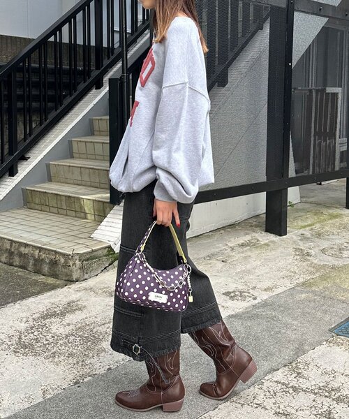 CIAOPANIC（チャオパニック）の「【ANTI WARP /アンチワープ】スウェーデンジョーツ（デニムパンツ・レディース・パープル/インディゴブルー/ブラック・LARGE/MEDIUM）」の8枚目の写真