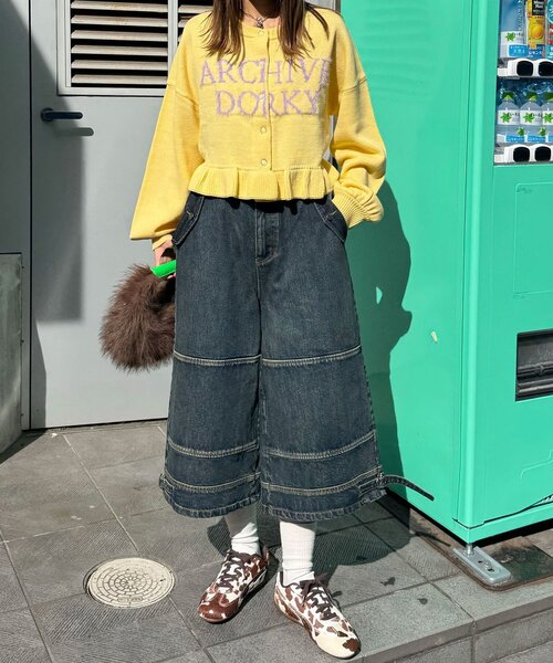 CIAOPANIC（チャオパニック）の「【ANTI WARP /アンチワープ】スウェーデンジョーツ（デニムパンツ・レディース・パープル/インディゴブルー/ブラック・LARGE/MEDIUM）」の12枚目の写真