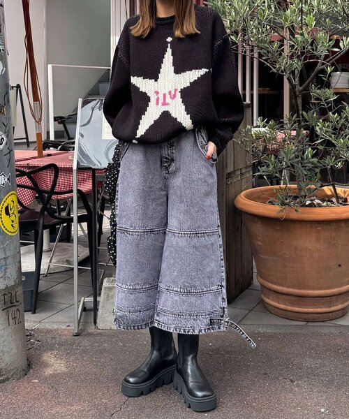 CIAOPANIC（チャオパニック）の「【ANTI WARP /アンチワープ】スウェーデンジョーツ（デニムパンツ・レディース・パープル/インディゴブルー/ブラック・LARGE/MEDIUM）」の19枚目の写真