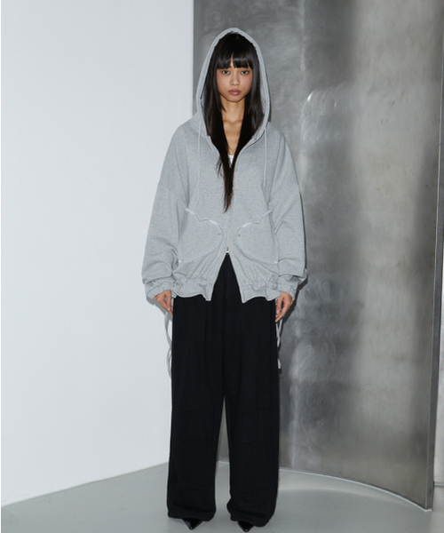 ROSEFRANTZ（ロゼフランツ）の「Heart Pocket Hood Zip-up [Gray]（パーカー・レディース・アッシュグレー・OS）」の3枚目の写真