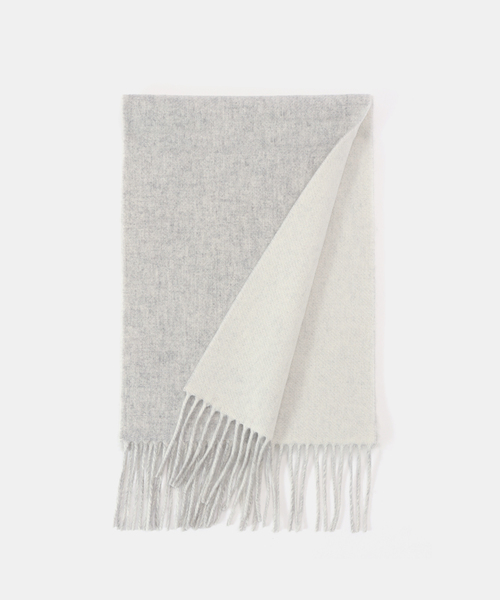 La TOTALITE(ラトータリテ)の「La Totalite カシミヤブレンド Wフェイスマフラー(マフラー・レディース・サックスブルー/チャコールグレー/ピンク/ベージュ・FREE)」の1枚目の写真