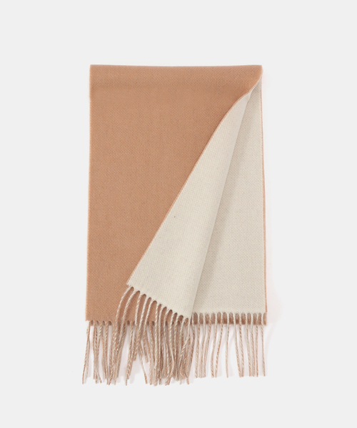 La TOTALITE(ラトータリテ)の「La Totalite カシミヤブレンド Wフェイスマフラー(マフラー・レディース・サックスブルー/チャコールグレー/ピンク/ベージュ・FREE)」の18枚目の写真