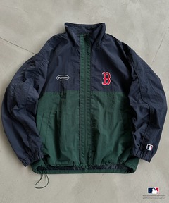 Perushu × MLB コラボ中綿キルティングダックフードブルゾン（ブルゾン