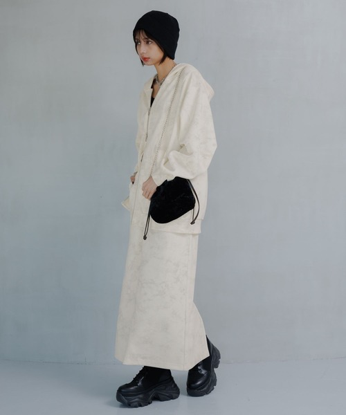 PAGEBOY(ページボーイ)の「ヴィンテージダンボールWZIPパーカー【セットアップ対応】(パーカー・レディース・グレー/オフホワイト/ブラック・FREE)」の7枚目の写真