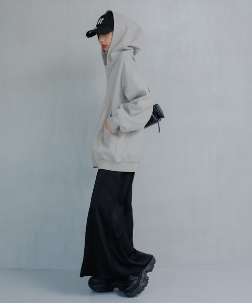 PAGEBOY(ページボーイ)の「ヴィンテージダンボールWZIPパーカー【セットアップ対応】(パーカー・レディース・グレー/オフホワイト/ブラック・FREE)」の20枚目の写真