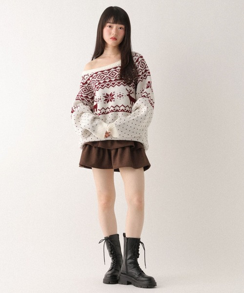 セール】トナカイ柄ノルディックニット 619423（ニット/セーター