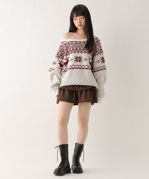 セール】トナカイ柄ノルディックニット 619423（ニット/セーター
