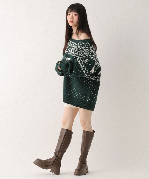 セール】トナカイ柄ノルディックニット 619423（ニット/セーター