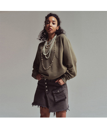 ERER（エルエル）の「ラップスカート グレー（スカート）」