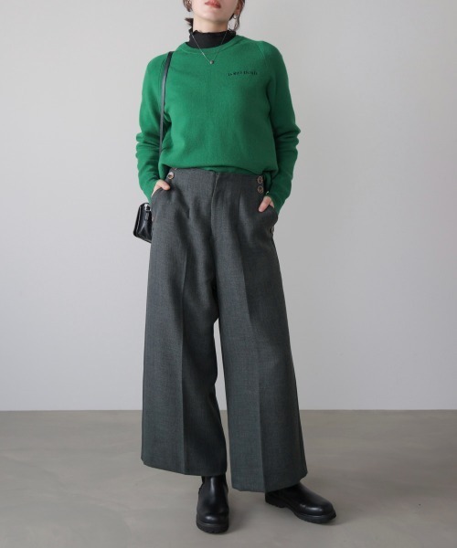 Bou Jeloud(ブージュルード)の「ブロッキングワイドパンツ(その他パンツ・レディース・チャコールグレー/アイボリー・38)」の10枚目の写真
