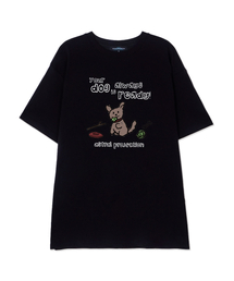 ドゥドゥルパピー スーピマコットン ラウンドネック 半袖Tシャツ_ブラック