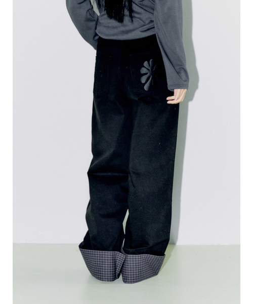 OAFISH(オアフィッシュ)の「CHECK ROLL UP COTTON PANTS, BLACK(その他パンツ・レディース・その他・1/2)」の4枚目の写真