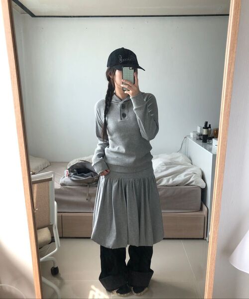 OAFISH(オアフィッシュ)の「CHECK ROLL UP COTTON PANTS, BLACK(その他パンツ・レディース・その他・1/2)」の5枚目の写真