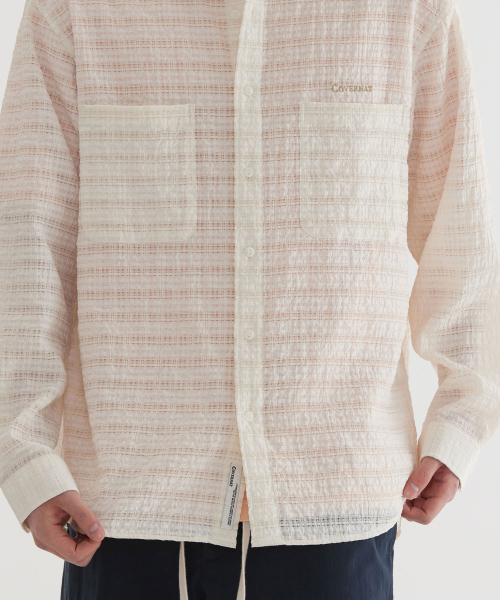 COVERNAT(カバーナット)の「サマーシアサーカーシャツアイボリー(シャツ/ブラウス・レディース・その他・X-SMALL/SMALL/MEDIUM/LARGE/X-LARGE)」の8枚目の写真