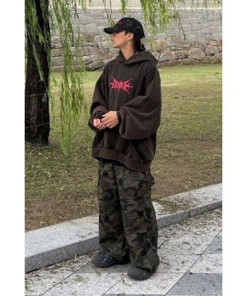 SEARCH410（サーチ410）の「カモビッグポケットワイドパンツカーキ（スウェットパンツ・メンズ・その他・MEDIUM）」の19枚目の写真
