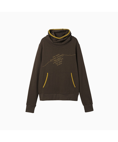 MENASOO(ミナス)の「MNS Track Binding High Neck Hoodie_Brown(パーカー・レディース・ブラウン・2/1)」の1枚目の写真